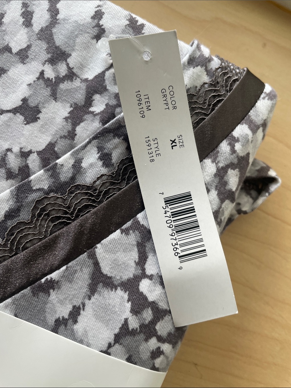 Midnight by Carole Hochman Gray & White Animal Print Super Soft Pajama Set - Picture 2 of 2
